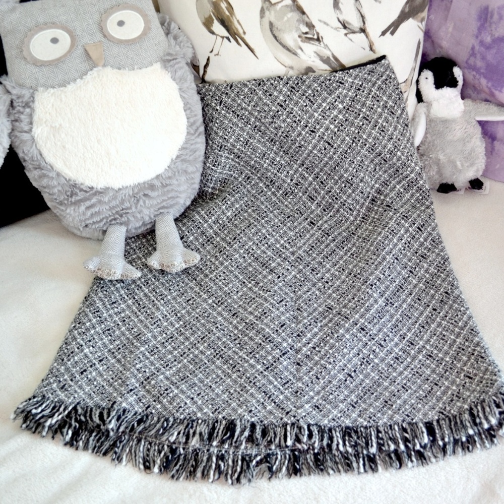 Tweed Skirt in Pretty Shades of Grey,White & Black